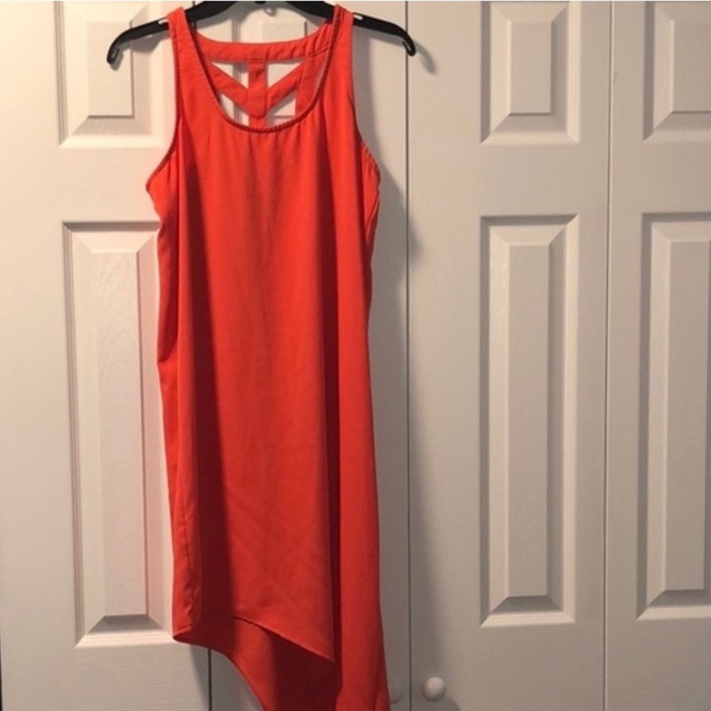 Mossimo Coral dress with asymmetrical dress line
